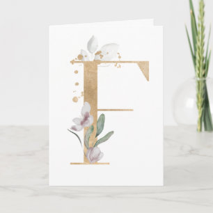 Carte Lettre F Monogramme