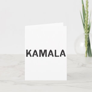 Carte Lettre Kamala Visage Chat mignonne Conception amus