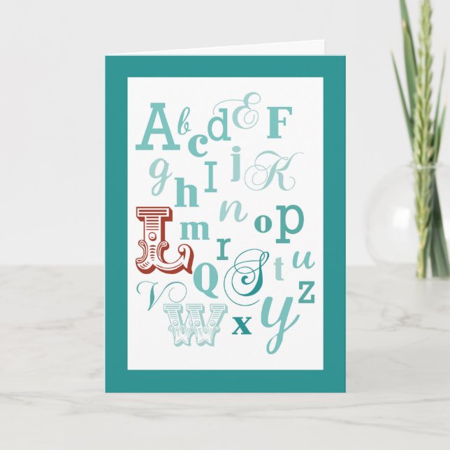 Carte Lettre L initiale nom alphabet anniversaire sarcel (Devant)