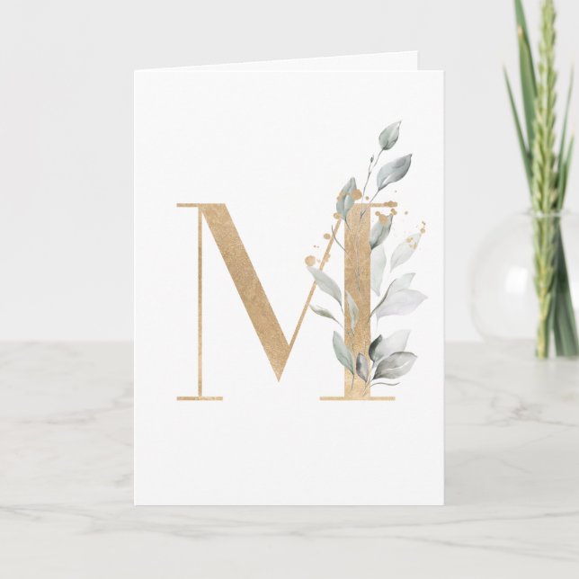 Carte Lettre M Monogram (Devant)