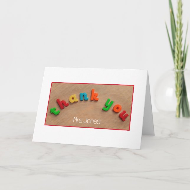 Carte Lettre magnétique du professeur Merci (Devant)