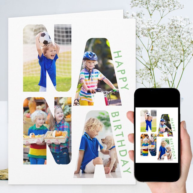 Carte Lettre photo NANA Cutout Anniversaire (Créateur téléchargé)