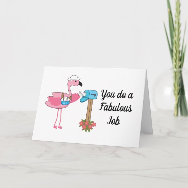 Carte LETTRE PORTEUSE DE L'ENTREPRISE DE L'Flamant rose  (Devant)