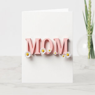 Carte Lettre Rose pour la Plus Gentille des Mamans