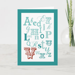 Carte Lettre V initiale Nom Alphabet Anniversaire Sarcel