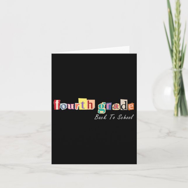 Carte LETTRE ZINE ENSEIGNANTS DE 4E Année Retour À Scho (Devant)