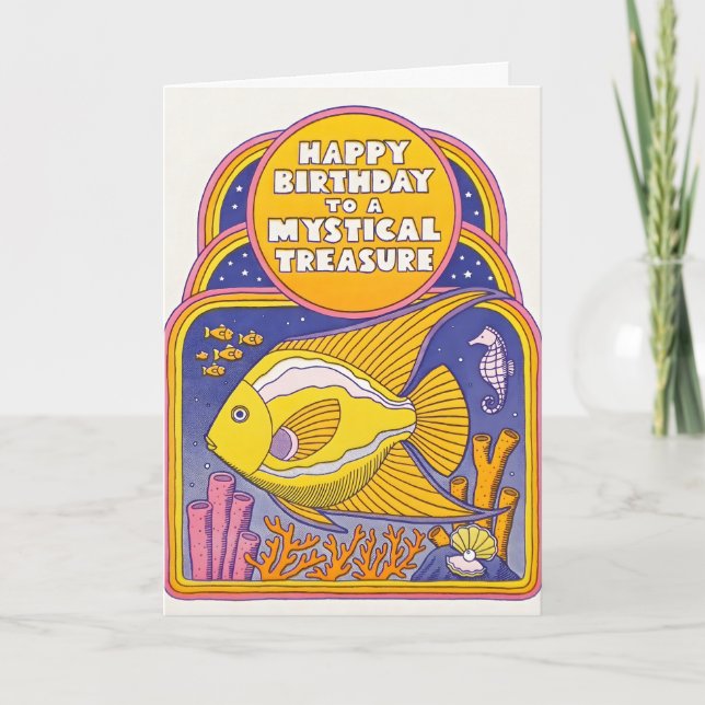 Carte lettrepresse Trésor Mystique (Devant)