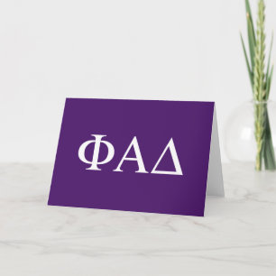 Carte Lettres grecques Phi Alpha Delta