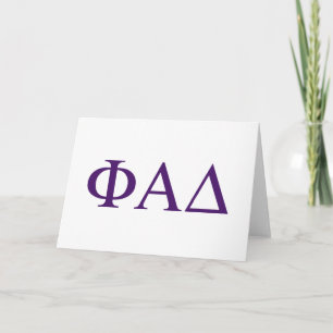 Carte Lettres grecques Phi Alpha Delta