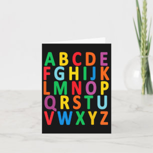 Carte Lettres majuscules colorées Alphabet Apprendre Abc
