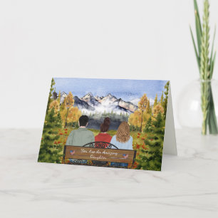 Carte Lettres peintes de la maison, fille en camp d'entr
