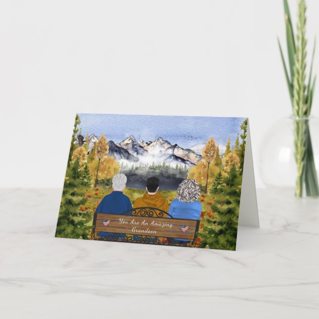 Carte Lettres Peintes de la Maison, Petit-Fils en Camp d (Devant)