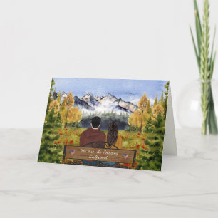 Carte Lettres peintes de la maison, petite amie en camp