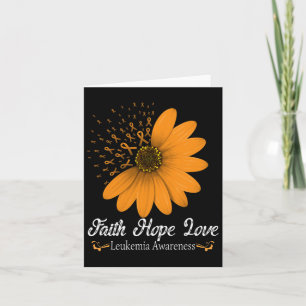 Carte Leucémie Faith Hope Love Orange Ribbon Blood Cance