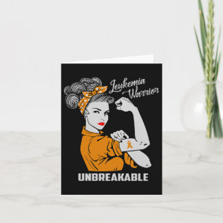Carte Leucémie Guerrier Incassable Conscience Cadeau Com