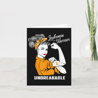 Carte Leucémie Guerrier Indestructible Conscience Cadeau