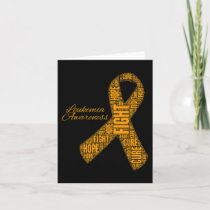 Carte Leucémie Sensibilisation ruban orange combat espoi