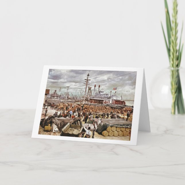 Carte Levée au Canal Street la Nouvelle-Orléans 1900 (Devant)