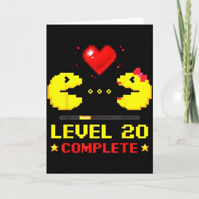Carte Level 20 Complete Gamers 20th Wedding Anniversary  (Devant)