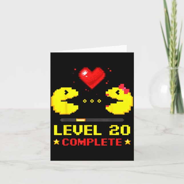 Carte Level 20 Complete Gamers 20th Wedding Anniversary  (Devant)