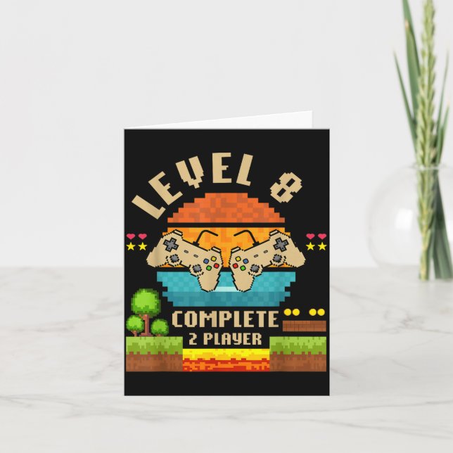 Carte Level 8 Complete 8 Years Anniversary Video Game Gi (Devant)