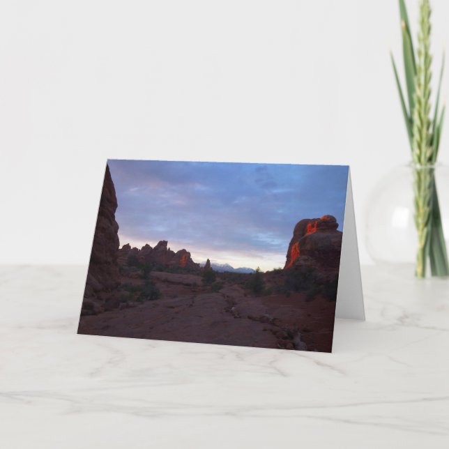 Carte Lever de soleil à la piste Windows dans Arches (Devant)
