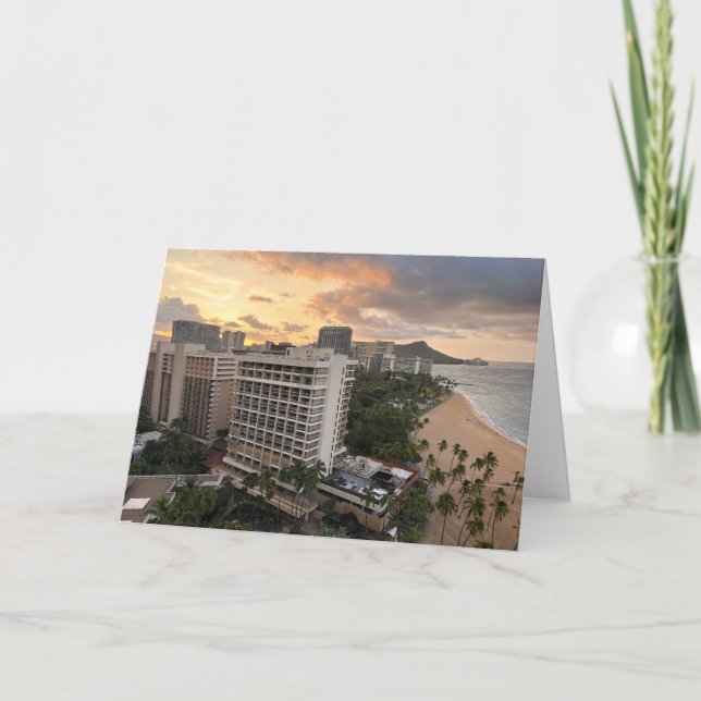 Carte Lever de soleil à Waikiki (Devant)