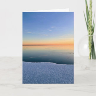 Carte Lever de soleil de janvier sur le lac Michigan