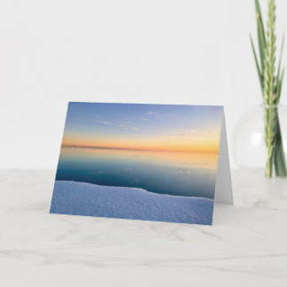 Carte Lever de soleil de janvier sur le lac Michigan à C