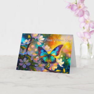 Carte Lever de soleil Fleur de Cerisier Papillon de la F