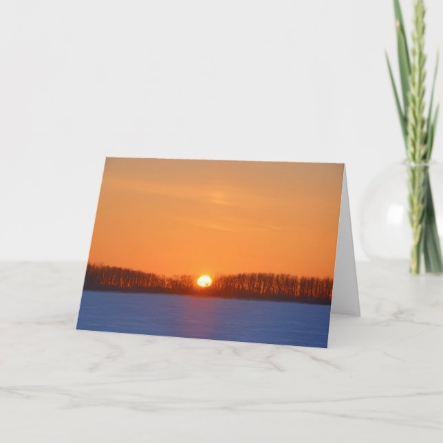 Carte Lever de soleil sur la prairie | Manitoba, Canada (Devant)