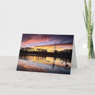 Carte Lever du soleil au lac, Leighton Buzzard (6353)