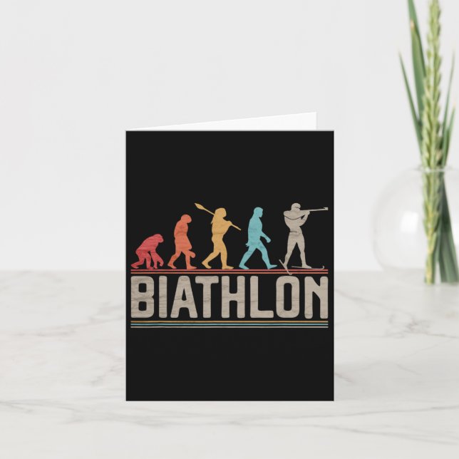 Carte L'Évolution Du Biathlon Cible Tir Xc Skiin (Devant)