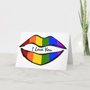 Carte Lèvres arc-en-ciel