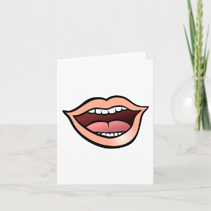 Carte Lèvres Bouche Ouverte Dents Langue