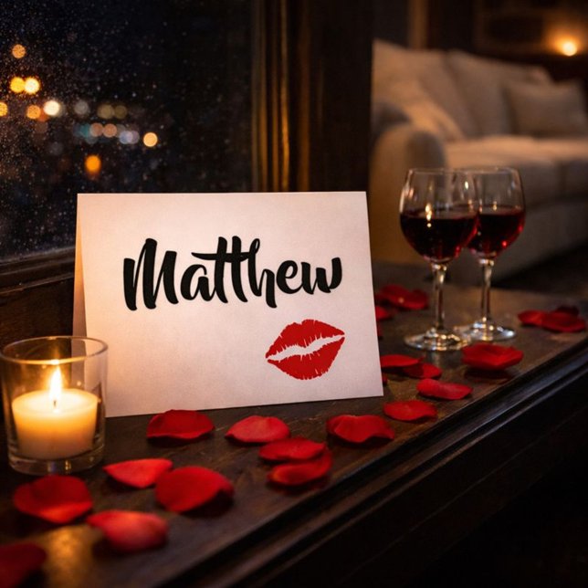 Carte Lèvres Rouges Coquettes pour Votre Amour (Créateur téléchargé)