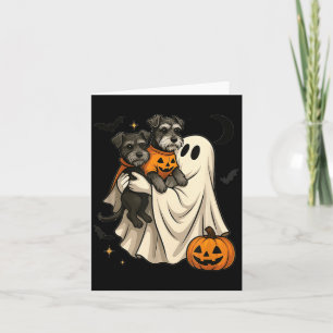 Carte Lévrier nain fantôme Halloween