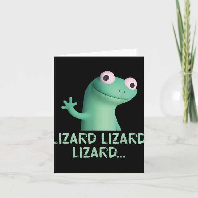 Carte Lézard Lézard Lézard Mème Drôle (2 côtés)  (Devant)