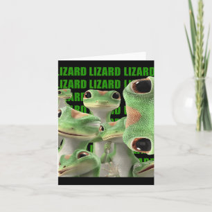 Carte Lézard Lézard Lézard Mème Drôle (2 Faces) _1 