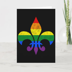 Carte Lgbt français Fleur de lis Mois de la fierté gay A