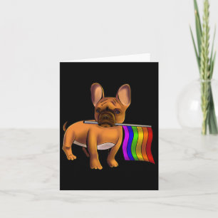 Carte Lgbt Gay Bouledogue Français Gay Patte de Chien Fi
