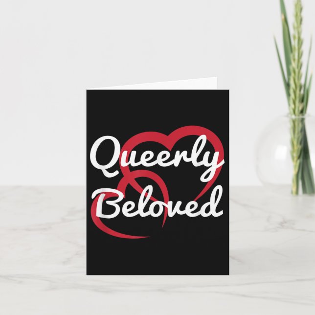 Carte Lgbt Pride Mariage Fiançailles Queerly bien aimé B (Devant)