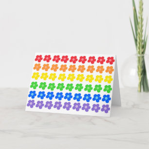 Carte LGBT Rainbow Flowers Gay pride Liberté et égalité