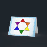 Carte LGBT Rainbow Pride Jewish Star Chanukah<br><div class="desc">Je souhaite à vos proches le meilleur de Chanukah,  et toujours ! !</div>