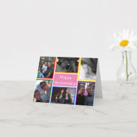 LGBTQ Couple Six Rainbow Photos Bon Anniversaire
