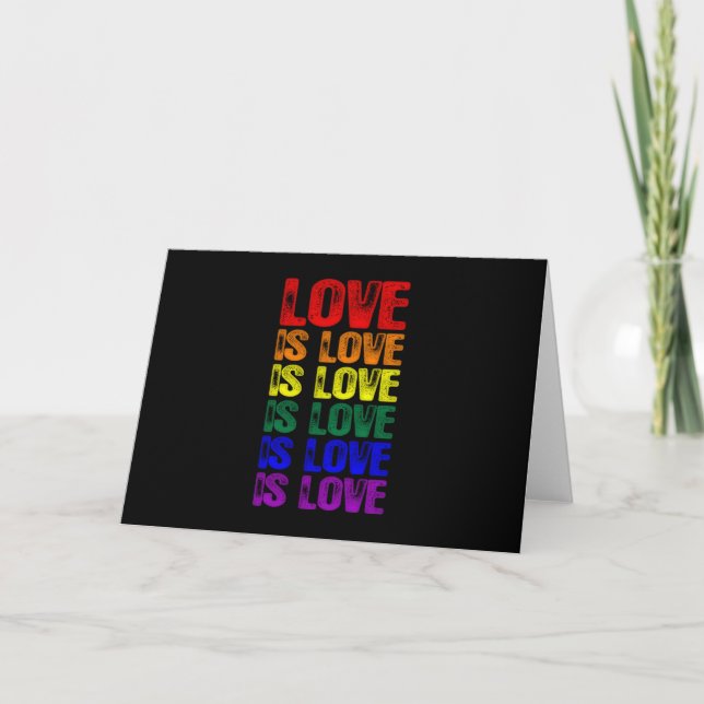 Carte LGBTQ L'amour est l'amour (Devant)