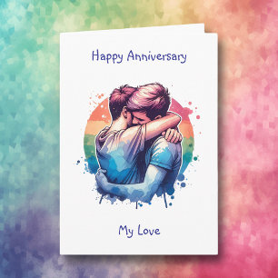 Carte LGBTQIA+   Joyeux anniversaire Mon amour