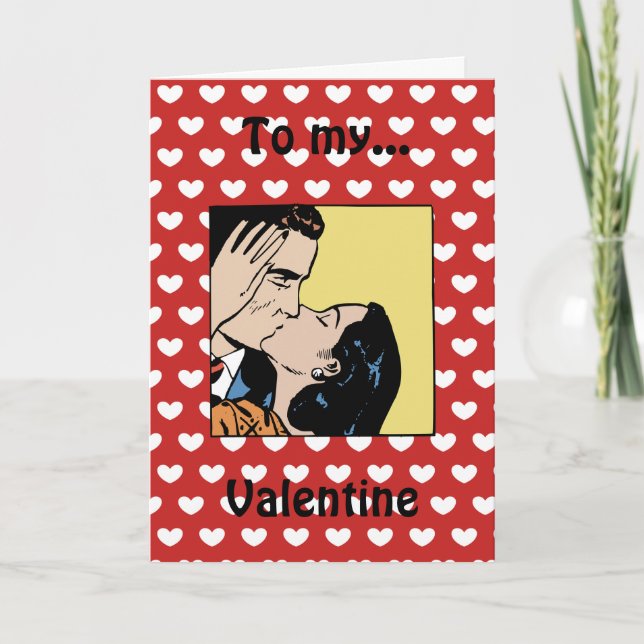 Carte L'Heureuse Sainte-Valentin Retro Lover (Devant)