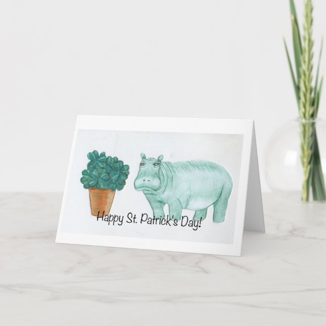 Carte L'hippopotame de St Patrick (Devant)