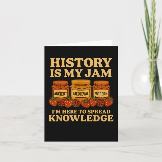 Carte L'Histoire Est Mon Jam Drôle Enseignant Retour À L (Devant)